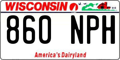 WI license plate 860NPH