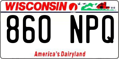 WI license plate 860NPQ