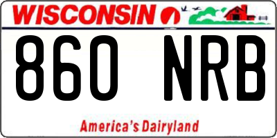 WI license plate 860NRB