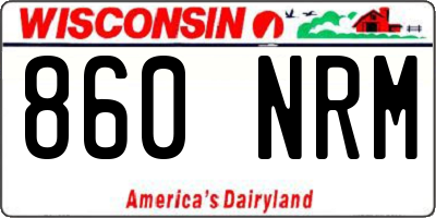 WI license plate 860NRM