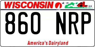 WI license plate 860NRP