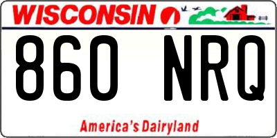 WI license plate 860NRQ