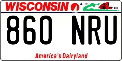 WI license plate 860NRU