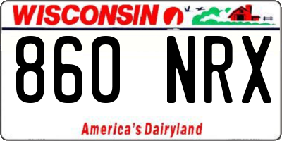 WI license plate 860NRX