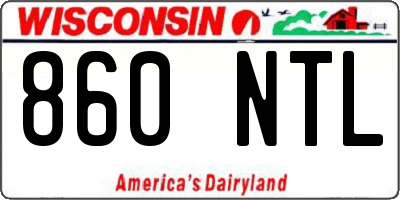 WI license plate 860NTL