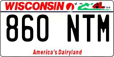 WI license plate 860NTM