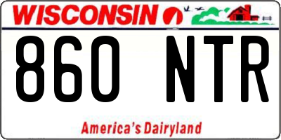 WI license plate 860NTR