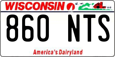 WI license plate 860NTS