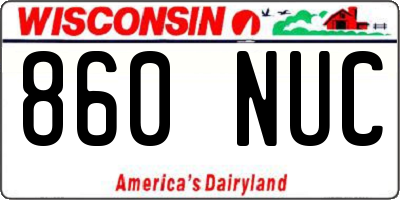 WI license plate 860NUC