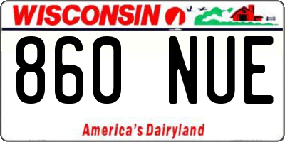 WI license plate 860NUE