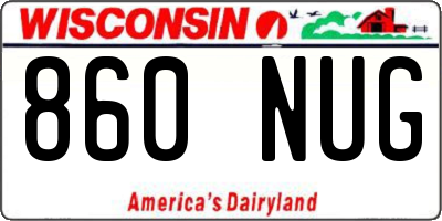 WI license plate 860NUG