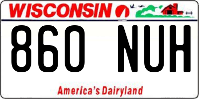 WI license plate 860NUH