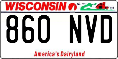 WI license plate 860NVD