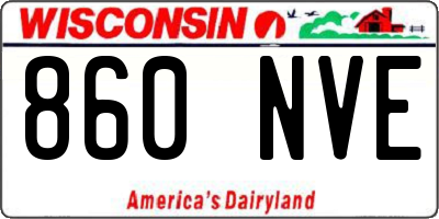 WI license plate 860NVE