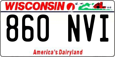 WI license plate 860NVI