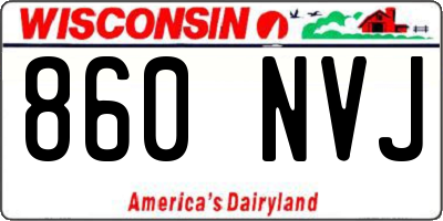 WI license plate 860NVJ