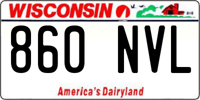 WI license plate 860NVL