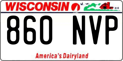 WI license plate 860NVP