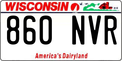 WI license plate 860NVR