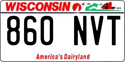 WI license plate 860NVT