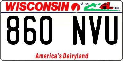WI license plate 860NVU