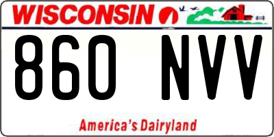 WI license plate 860NVV