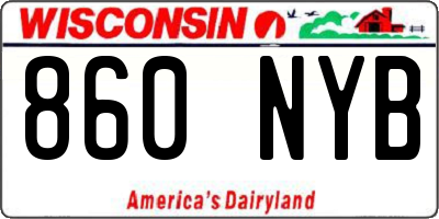 WI license plate 860NYB