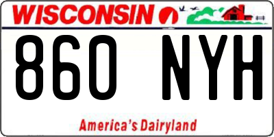 WI license plate 860NYH