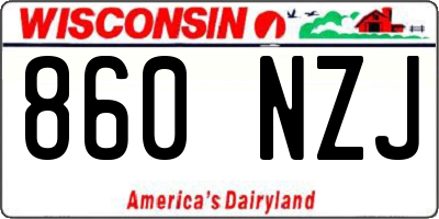 WI license plate 860NZJ