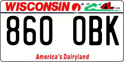 WI license plate 860OBK