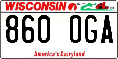 WI license plate 860OGA