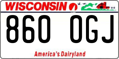 WI license plate 860OGJ