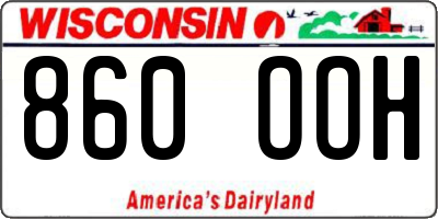WI license plate 860OOH
