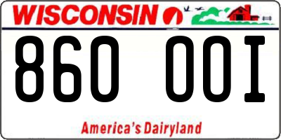 WI license plate 860OOI