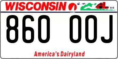 WI license plate 860OOJ