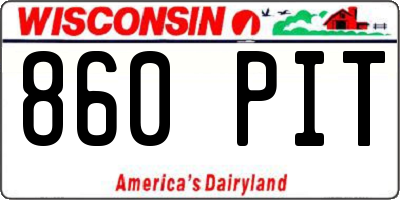 WI license plate 860PIT
