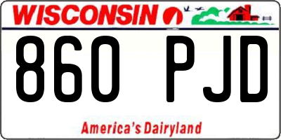 WI license plate 860PJD