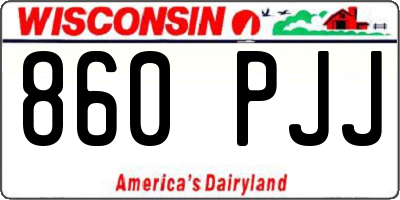 WI license plate 860PJJ