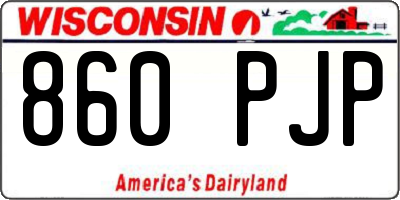 WI license plate 860PJP