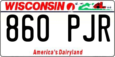 WI license plate 860PJR