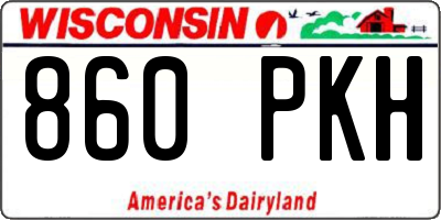 WI license plate 860PKH