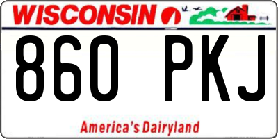 WI license plate 860PKJ