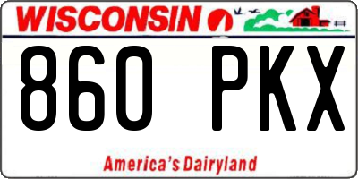 WI license plate 860PKX