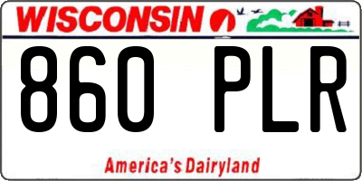 WI license plate 860PLR