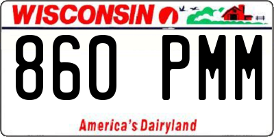 WI license plate 860PMM