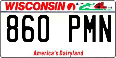 WI license plate 860PMN
