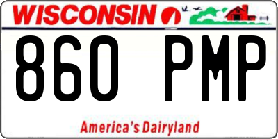 WI license plate 860PMP