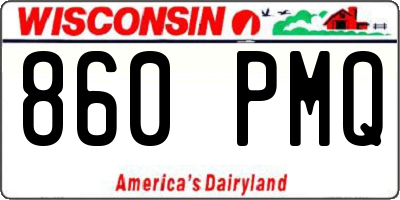 WI license plate 860PMQ