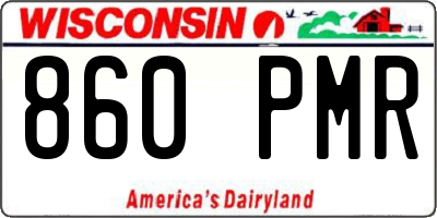WI license plate 860PMR