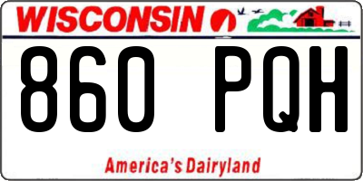 WI license plate 860PQH